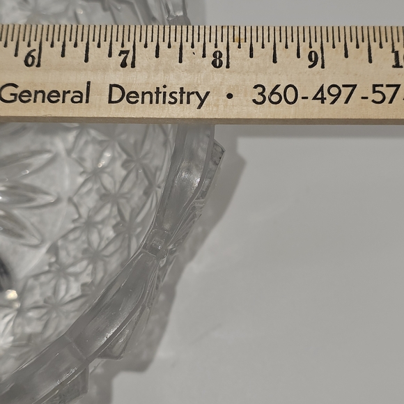 Vintage HOFBAUER 1985 German Leaded Crystal Footed Butterfly Bowl  8 - Picture 6 of 9